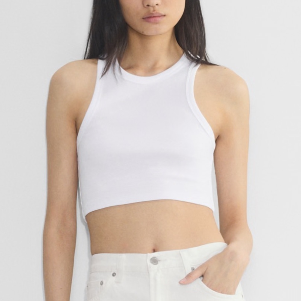 Aritzia
HomeStretch™ Rib Crew Waist Tank in white